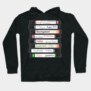 Retro British 80s TV Series VHS Video Cassettes Hoodie